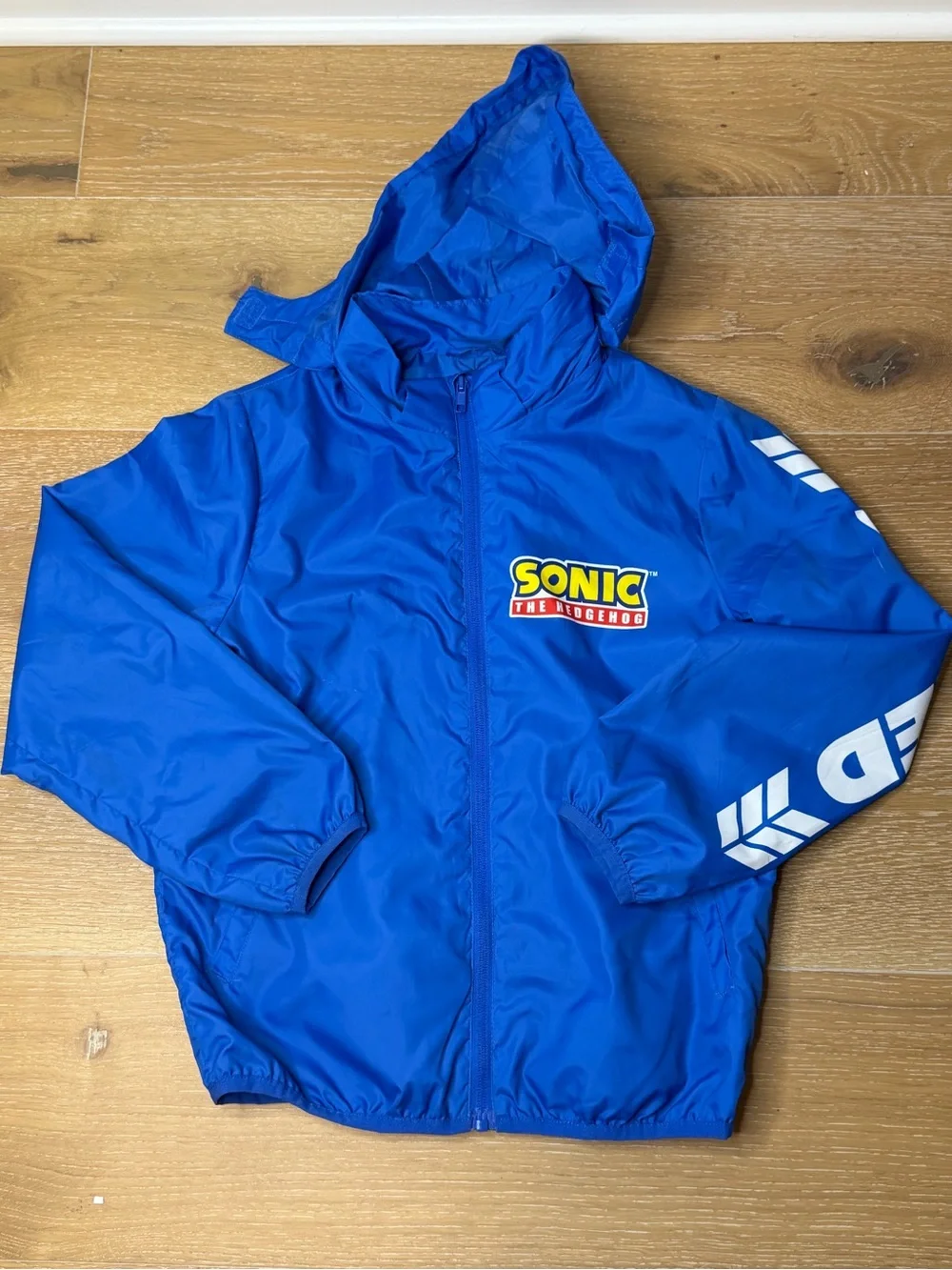 H&M Blue Sonic the Hedgehog Hooded Windbreaker